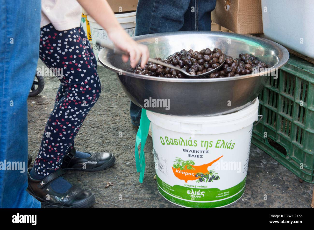 Market day on the Constanza Bastion of the Venetian city walls of Nicosia. Stock Photo