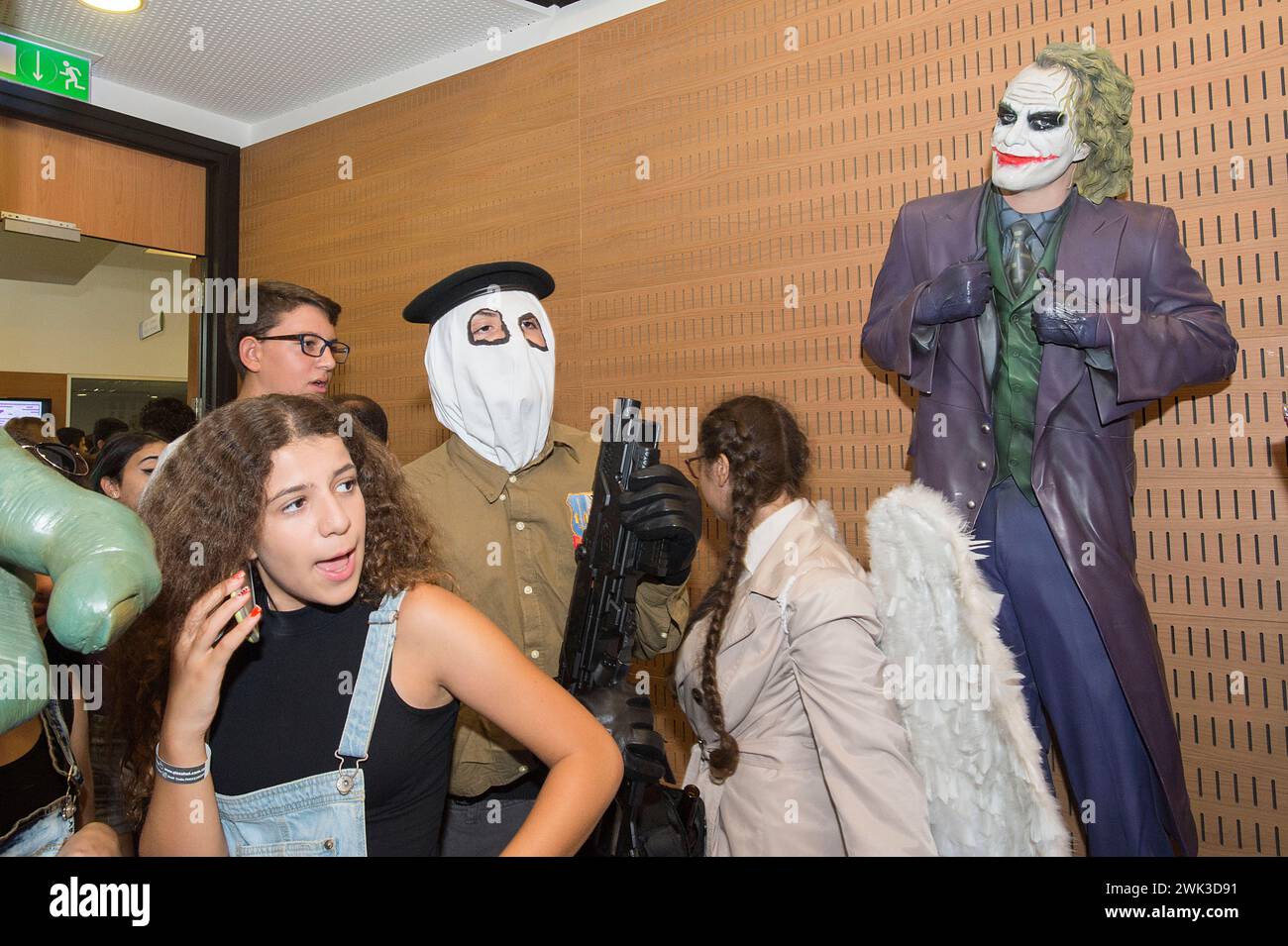 Colorful hustle and bustle at the Cyprus Comic Convention in Nicosia Stock Photo