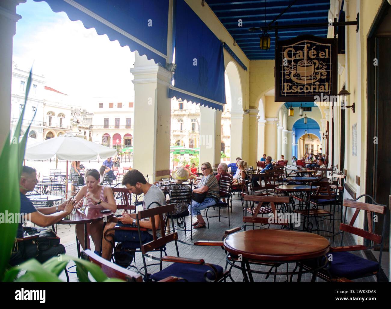 Café Escorial in old Havanna. Stock Photo