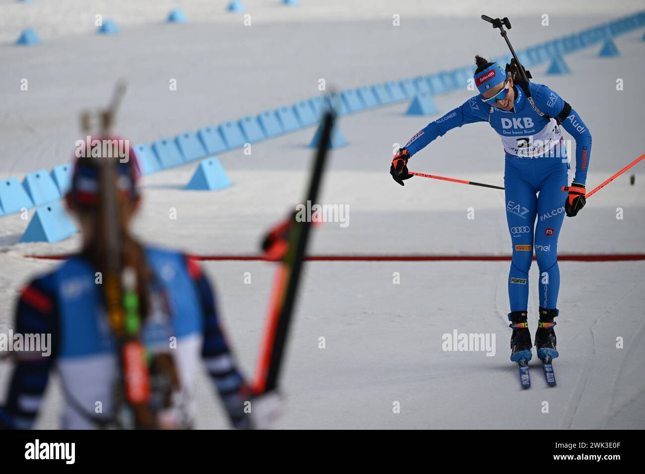 Lisa Vittozzi in Italy in action during the Women's mass start race