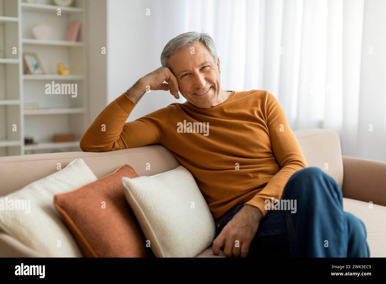 Handsome grey haired man hi-res stock photography and images - Alamy