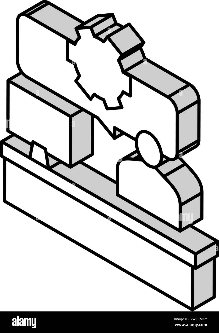 employee working process isometric icon vector illustration Stock ...