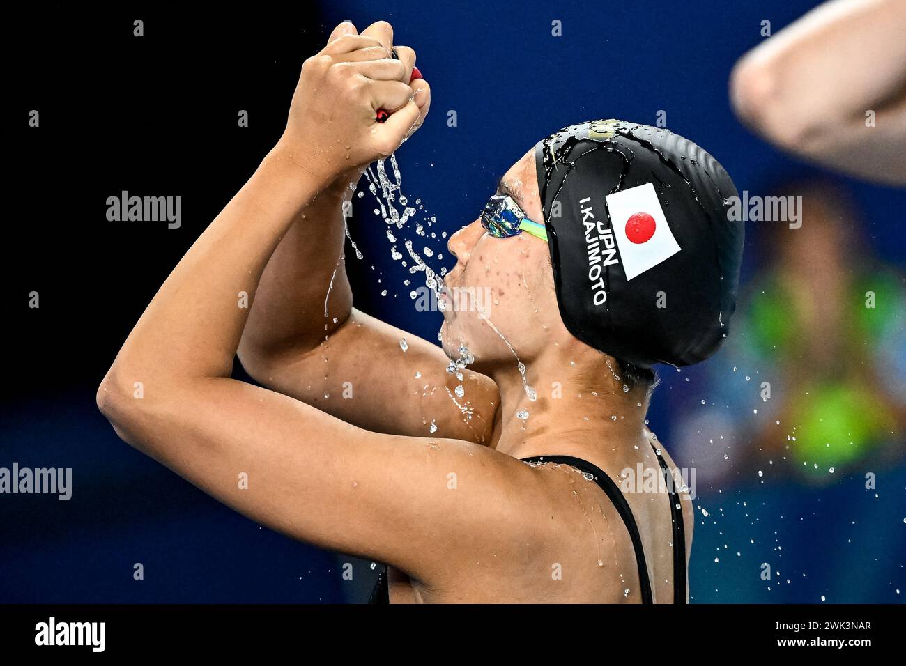 Ichika Kajimoto of Japan prepares to compete in the swimming 400m ...