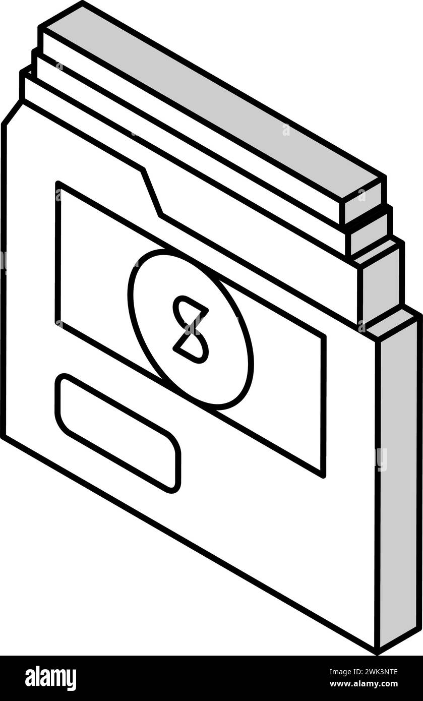 investment archive folder isometric icon vector illustration Stock