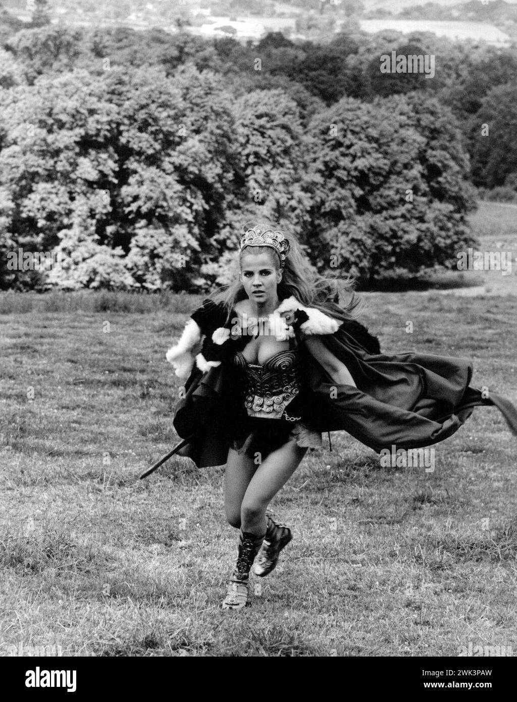 Portrait of Finnish actress CARITA as Salina in the title role of THE VIKING QUEEN 1967 Director DON CHAFFEY Original Story JOHN TEMPLE-SMITH Costume Design JOHN FURNISS Music PHILIP MARTELL   A Hammer Film Production / Warner-Pathe Stock Photo