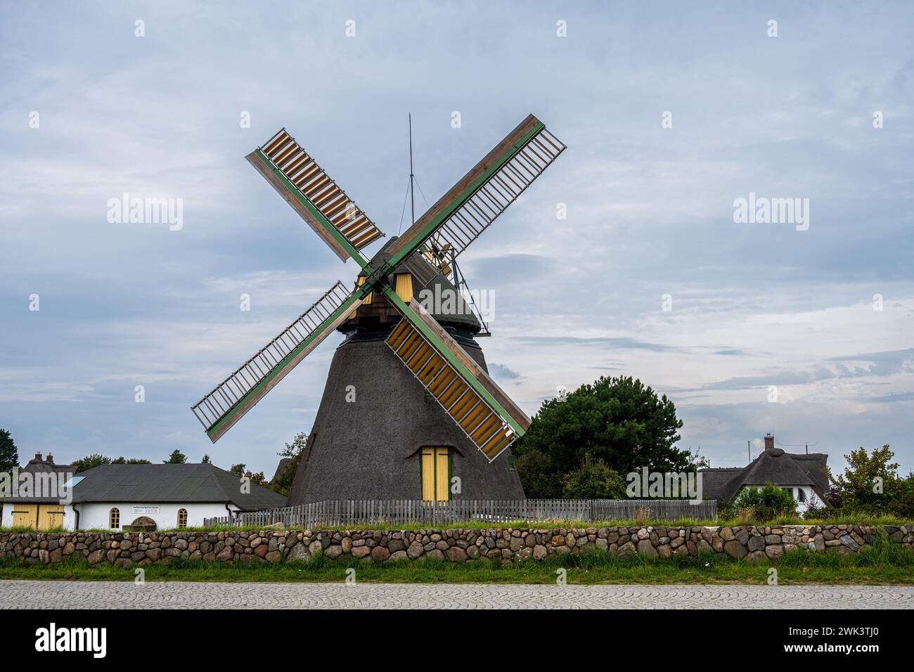 Insel Amrum Nordfriesland - Insel Amrum in der Windmühle am Ortsausgang von Nebel befindet sich heute ein Museum Stock Photo
