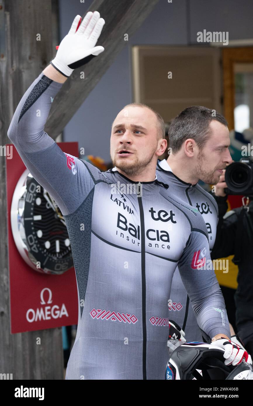Davis Springis Altenberg, Germany. 18th Feb, 2024. Bobsleigh, World Cup, four-man ...