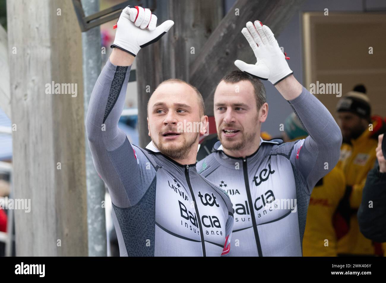 Davis Springis Altenberg, Germany. 18th Feb, 2024. Bobsleigh, World Cup, four-man ...