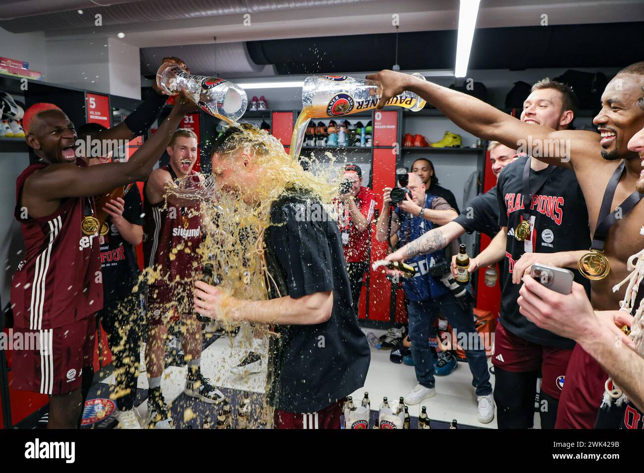 Munich, Germany. 18th Feb, 2025. Basketball BBL Cup, Bayern Munich