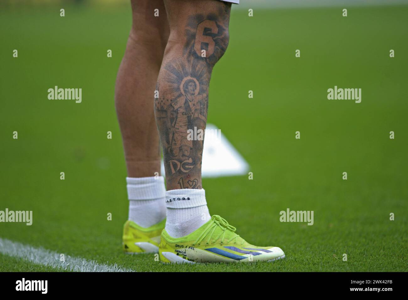 London, UK. 17th Feb, 2024. London, February 17th 2024: Douglas Luiz of ...