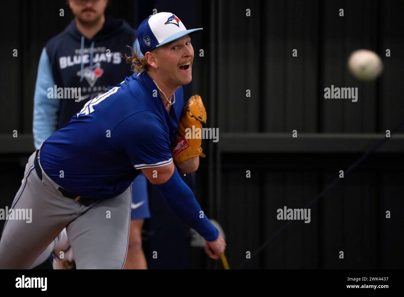 Toronto Blue Jays Pitcher Bowden Francis Throws During A Baseball ...