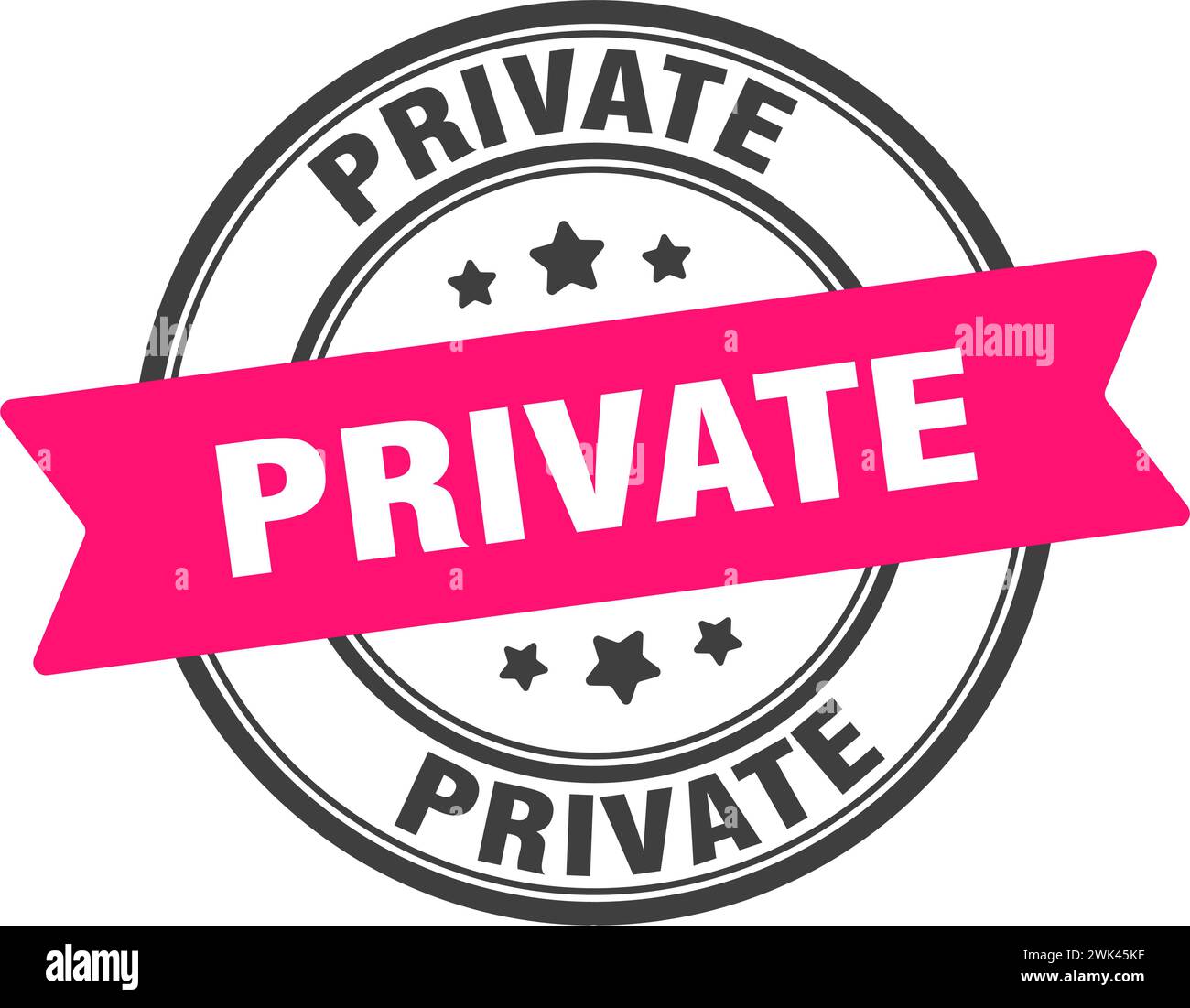 private stamp. private round sign. label on transparent background ...