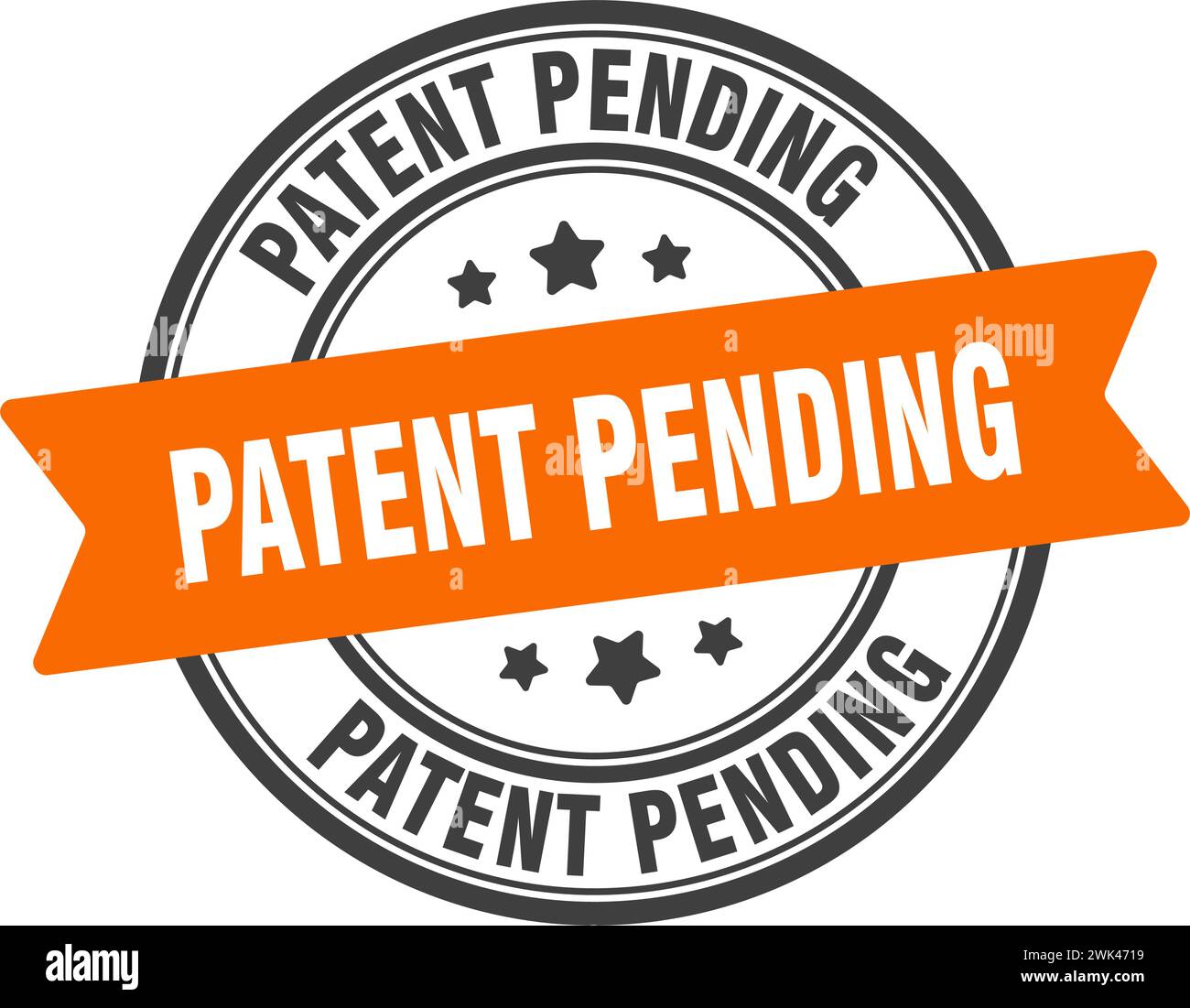 patent pending stamp. patent pending round sign. label on transparent ...