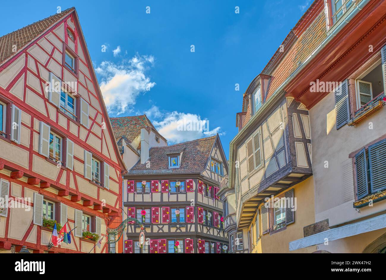 Colmar, France, the colorful half timbered house of the old town Stock ...