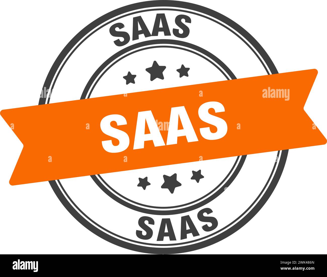 saas stamp. saas round sign. label on transparent background Stock ...