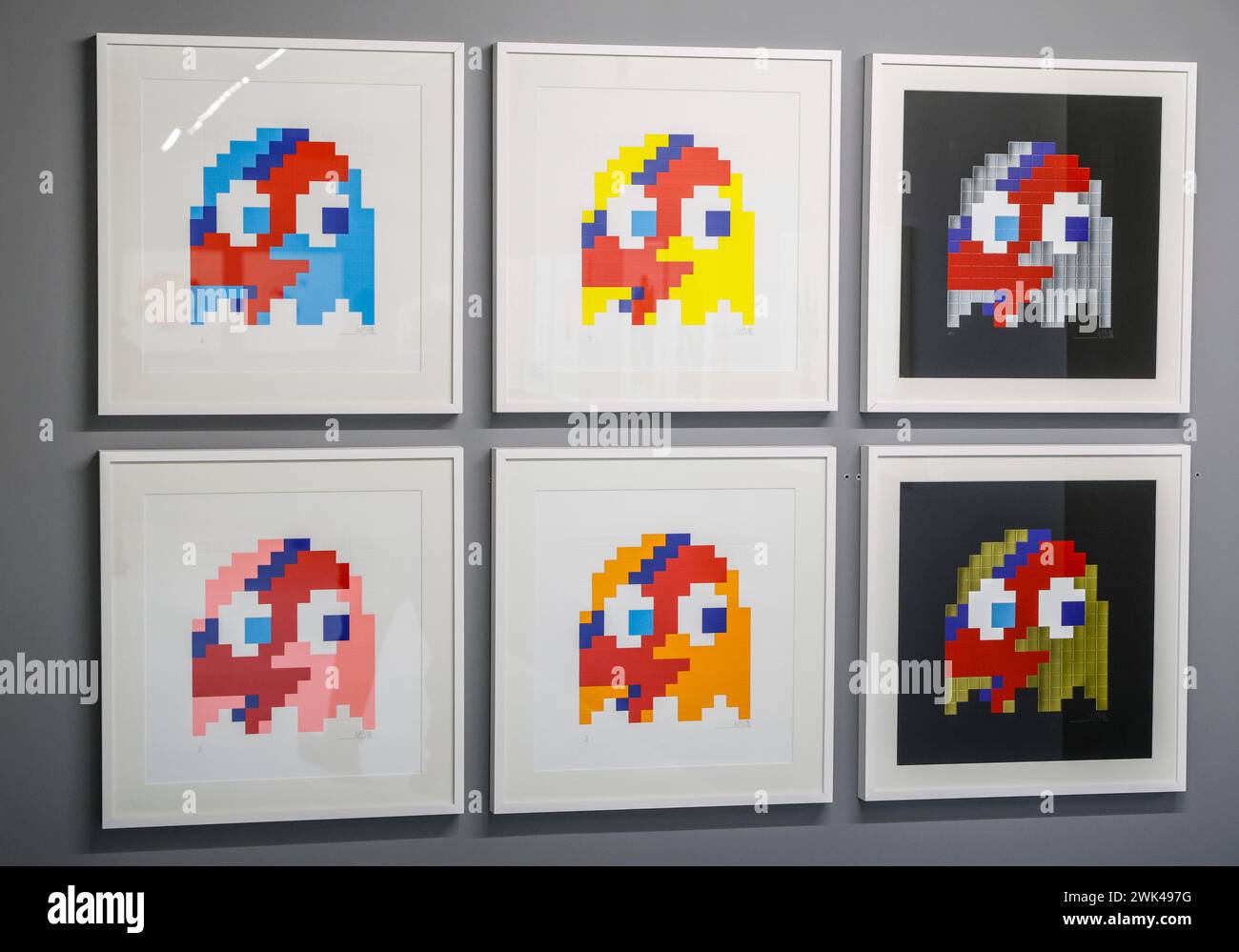 INVADER S SPACE STATION A MIND BLOWING EXHIBITION IN PARIS Stock Photo