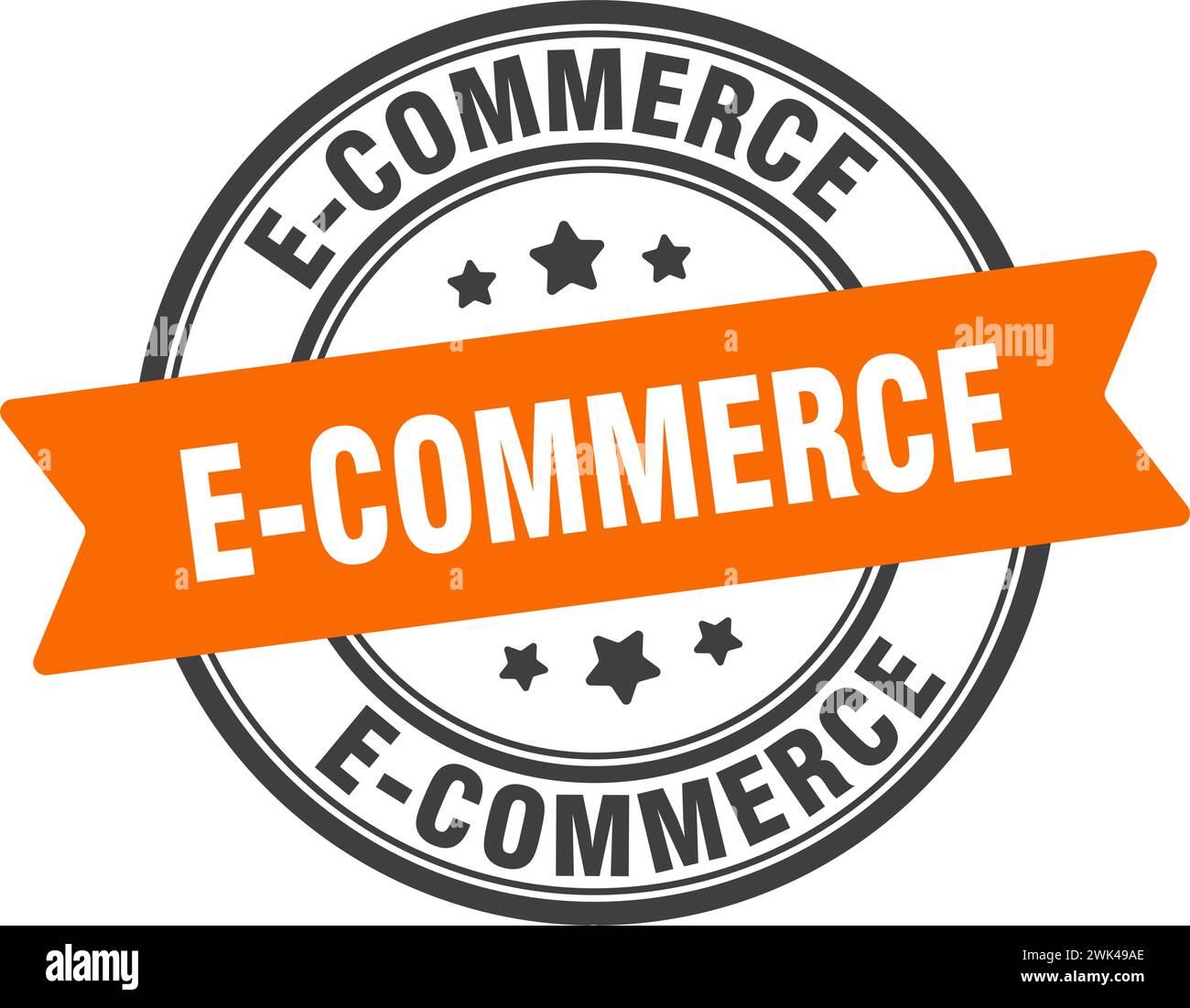 e-commerce stamp. e-commerce round sign. label on transparent ...