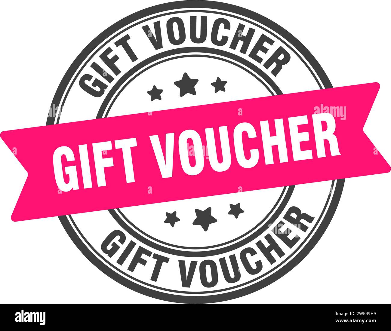 gift voucher stamp. gift voucher round sign. label on transparent background Stock Vector Image