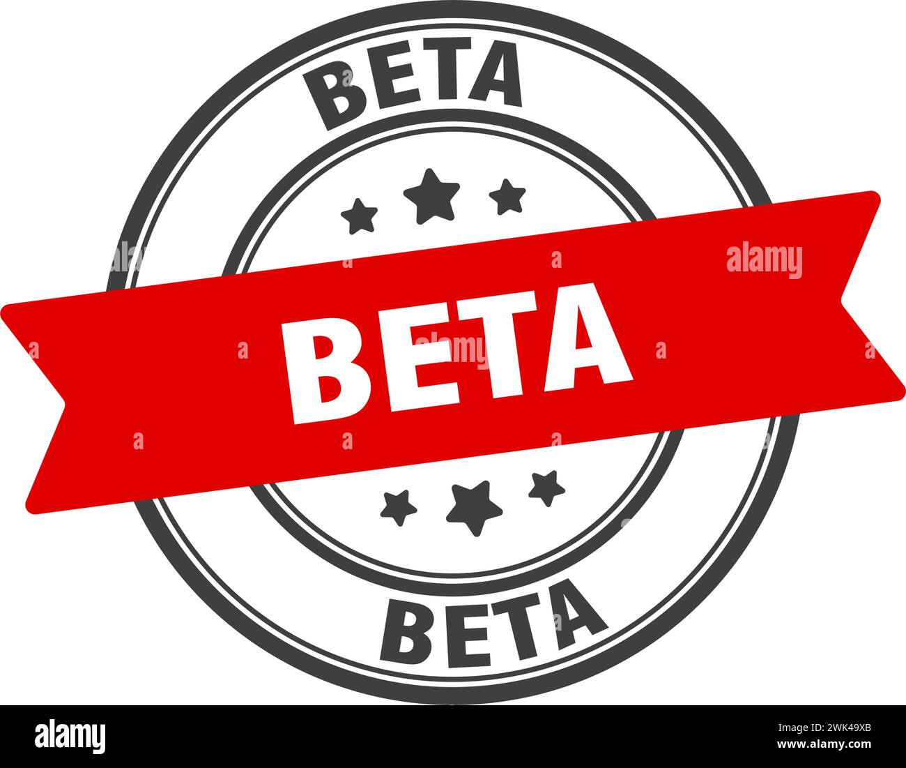 beta stamp. beta round sign. label on transparent background Stock ...