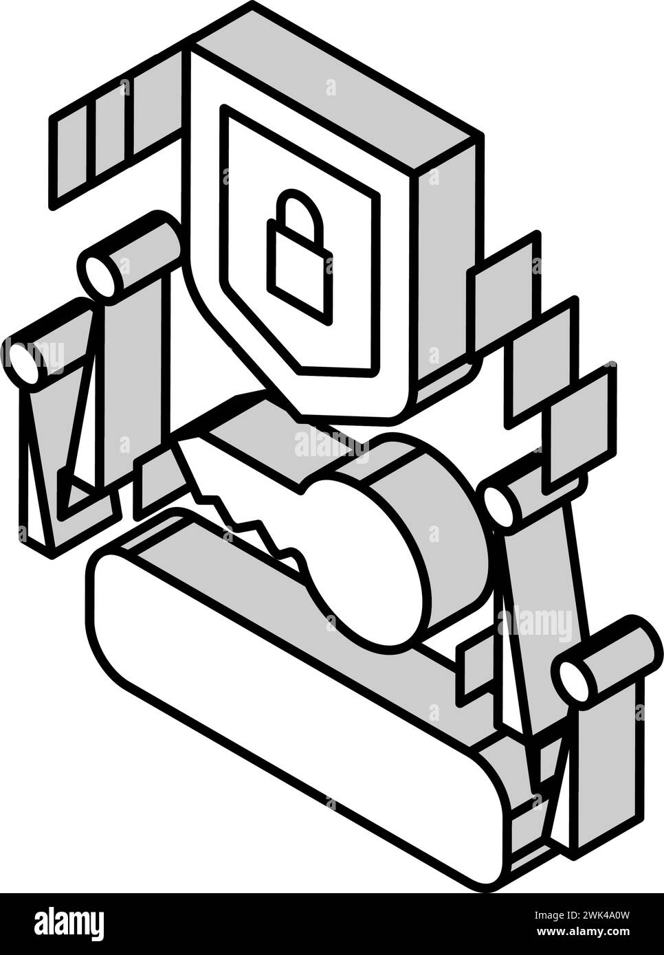 security system isometric icon vector illustration Stock Vector Image ...