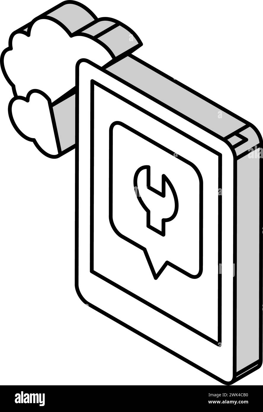 tablet repair isometric icon vector illustration Stock Vector Image ...