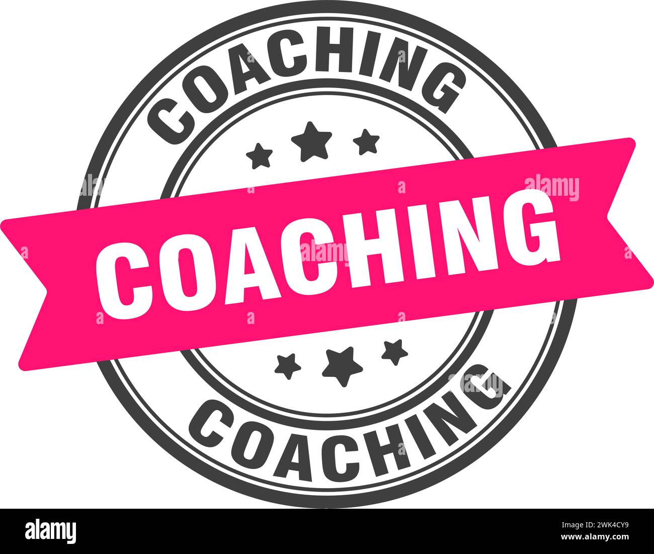coaching stamp. coaching round sign. label on transparent background Stock Vector