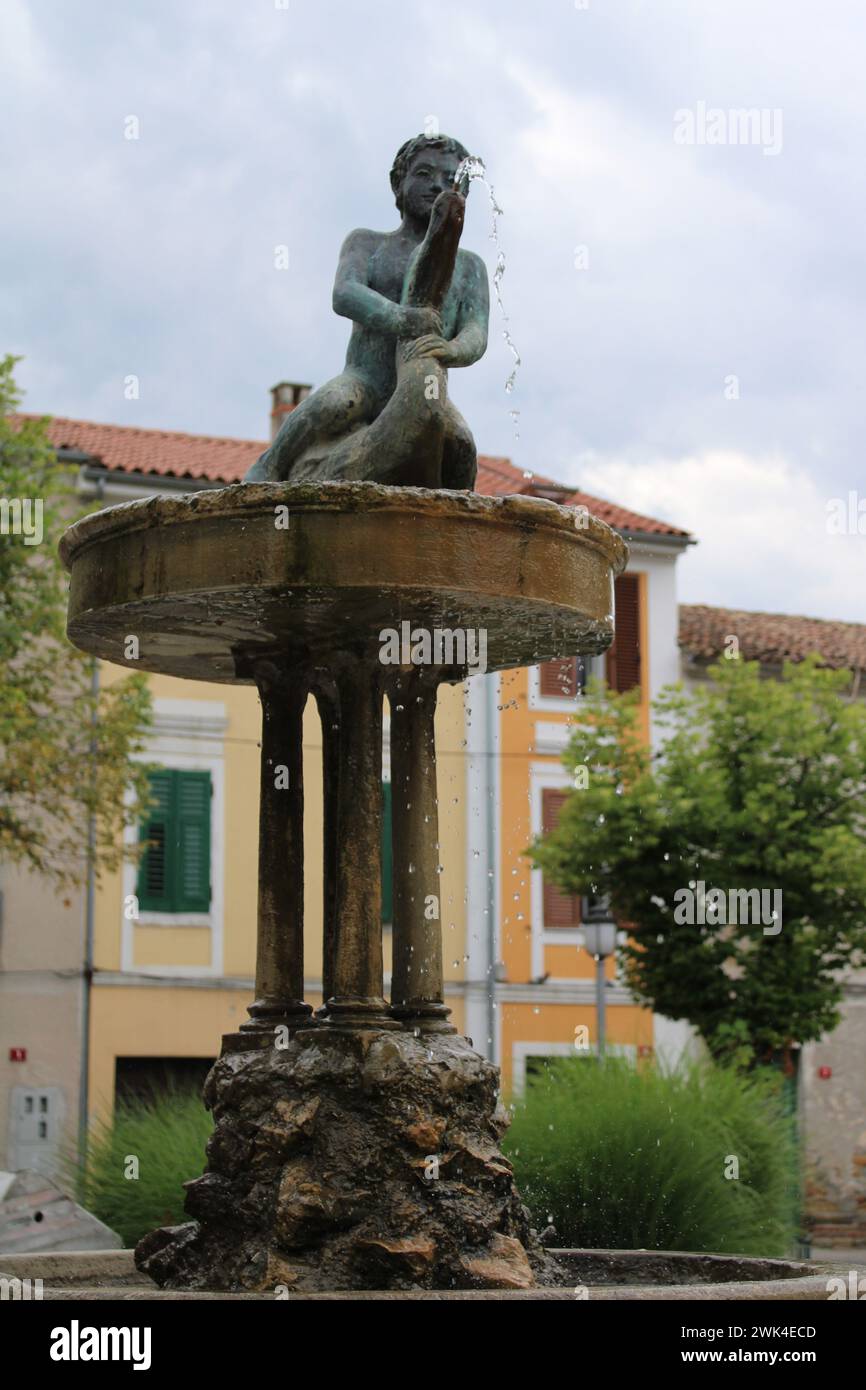 Fountain in Izola, Slovenia Stock Photo