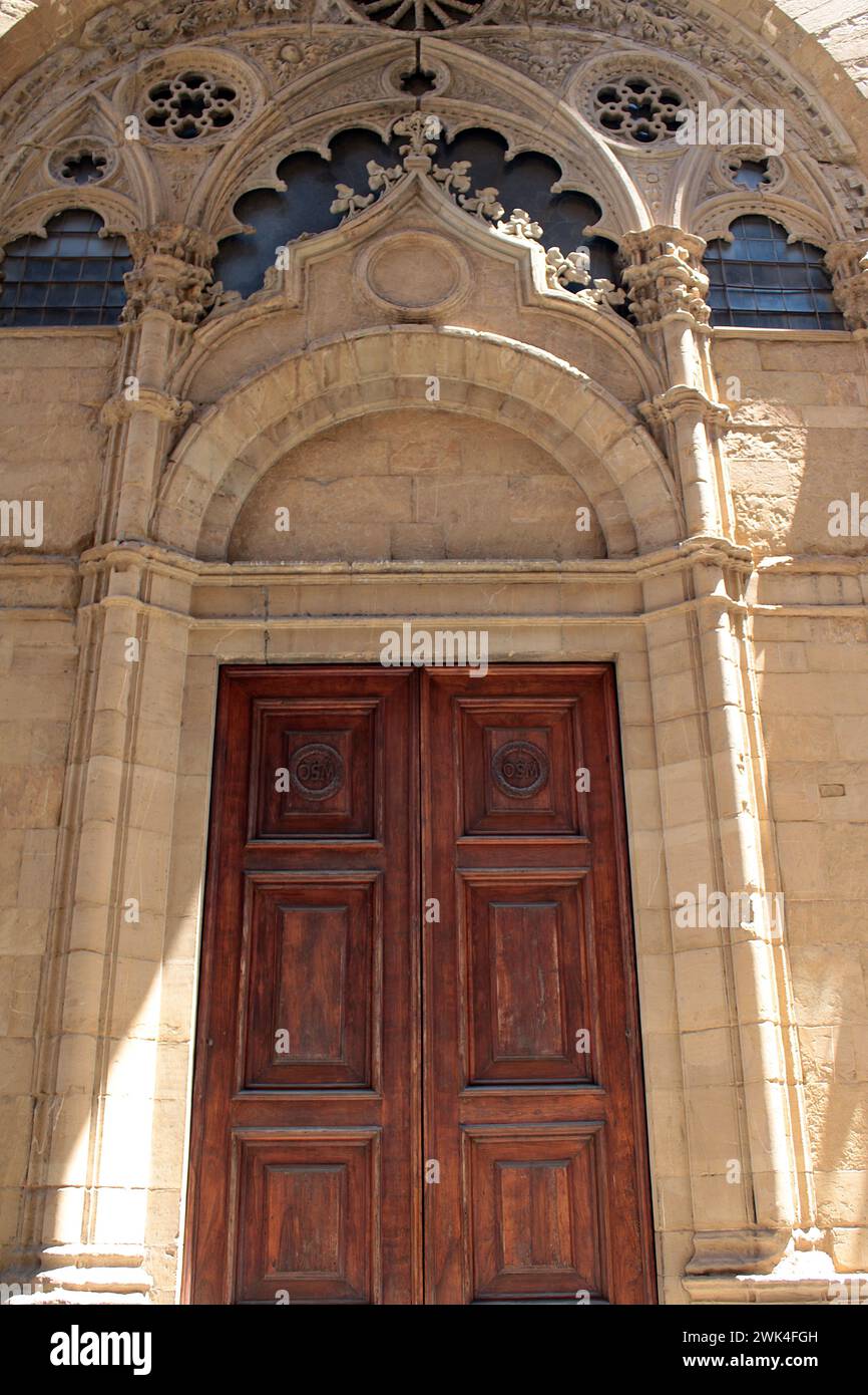 The door of Orsanmichele, Florence Stock Photo