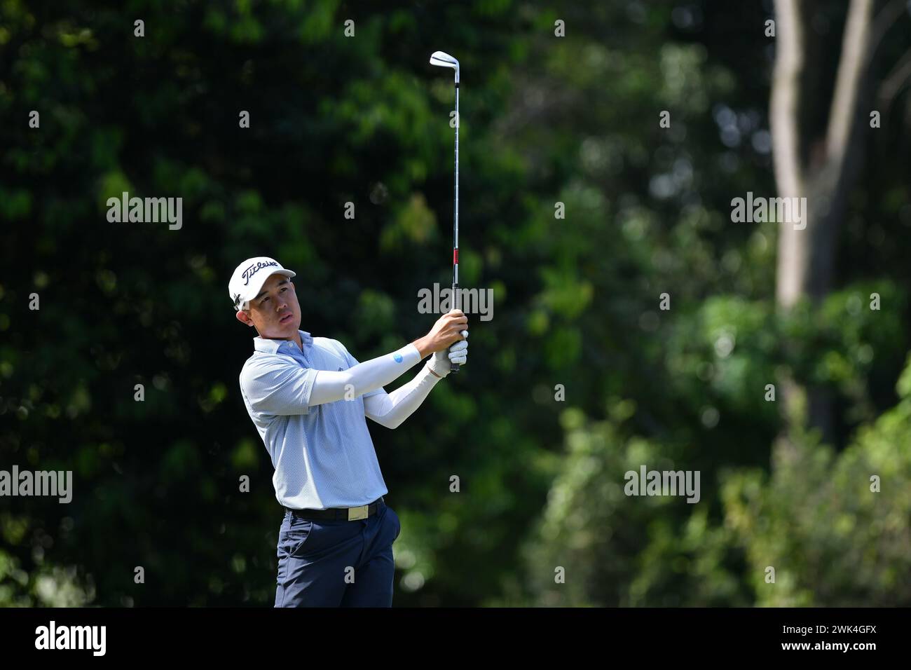 SERDANG FEB 18 Kevin Yuan of Australia shot his tee at the 2nd hole