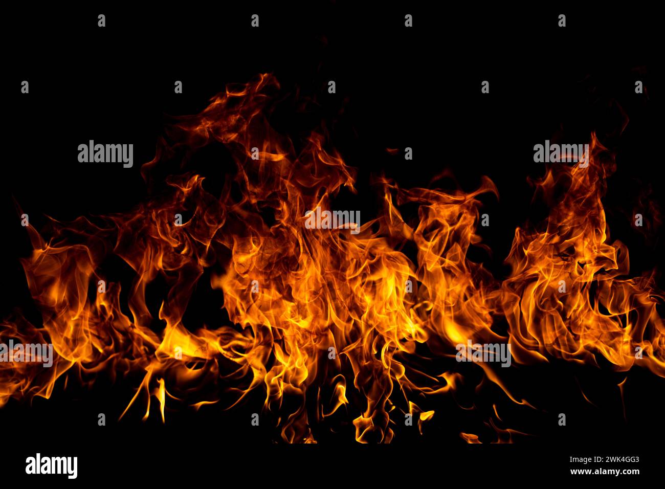Blaze fire flame texture for banner background. Stock Photo