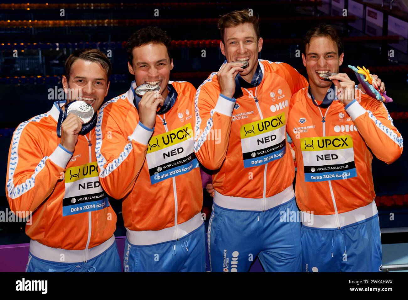Swimming 4x100m medley relay men final hires stock photography and