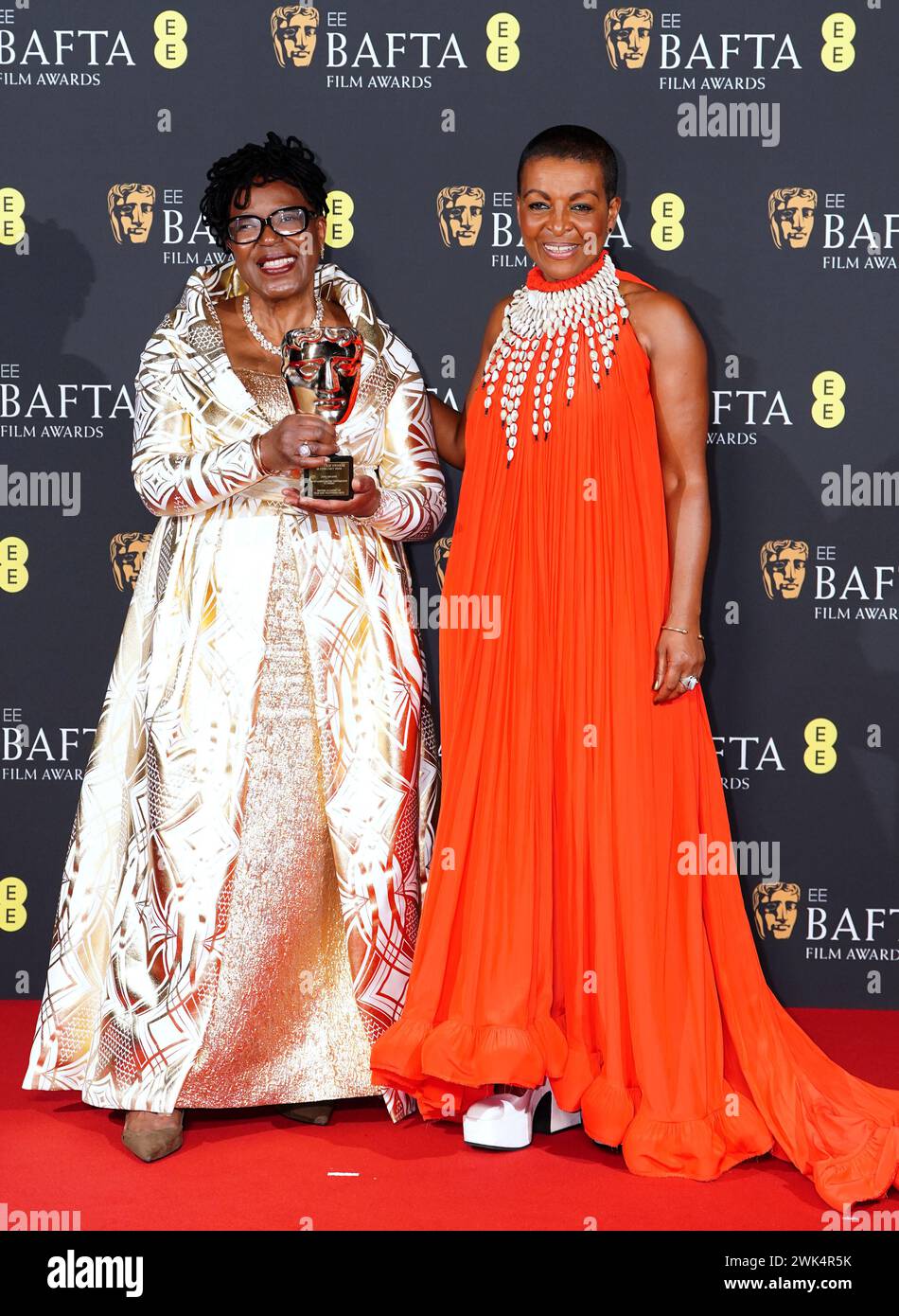 June Givanni in the press room with award presenter Adjoa Andoh after