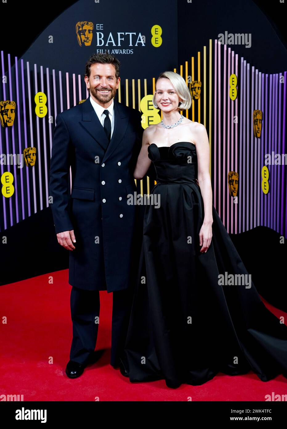 Bradley Cooper and Carey Mulligan attend the Bafta Film Awards 2024, at