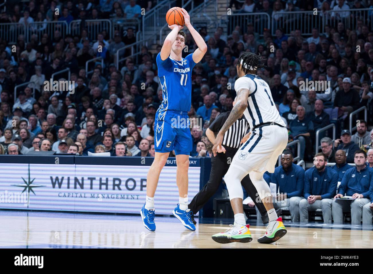 INDIANAPOLIS, IN - FEBRUARY 17: Creighton Bluejays Center Ryan ...