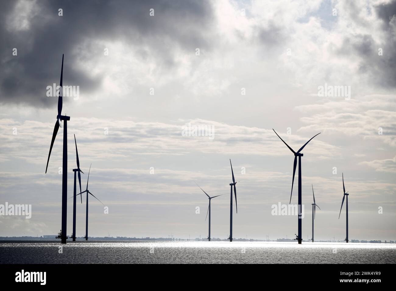 Close up of a windturbine The Netherlands Stock Photo