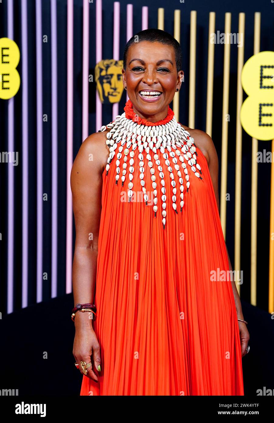 Adjoa Andoh attends the Bafta Film Awards 2024, at the Royal Festival