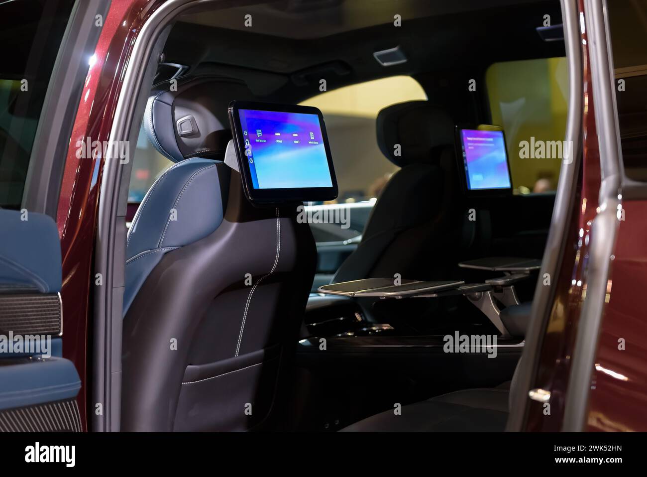 Rear Seat Entertainment System On The Cadillac Escalade Electric