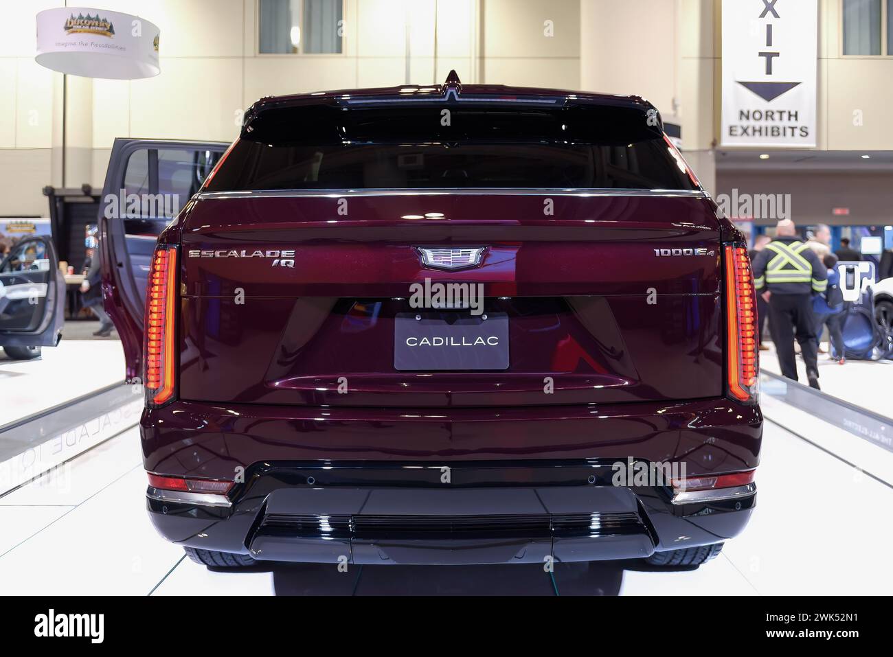 The rear part of a Cadillac Escalade, design of brake lights. Stock Photo