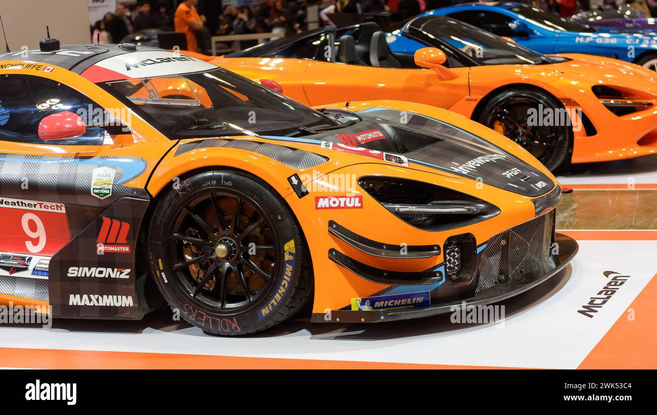 Racing cars presented by Pfaff Automotive Partners. Stock Photo