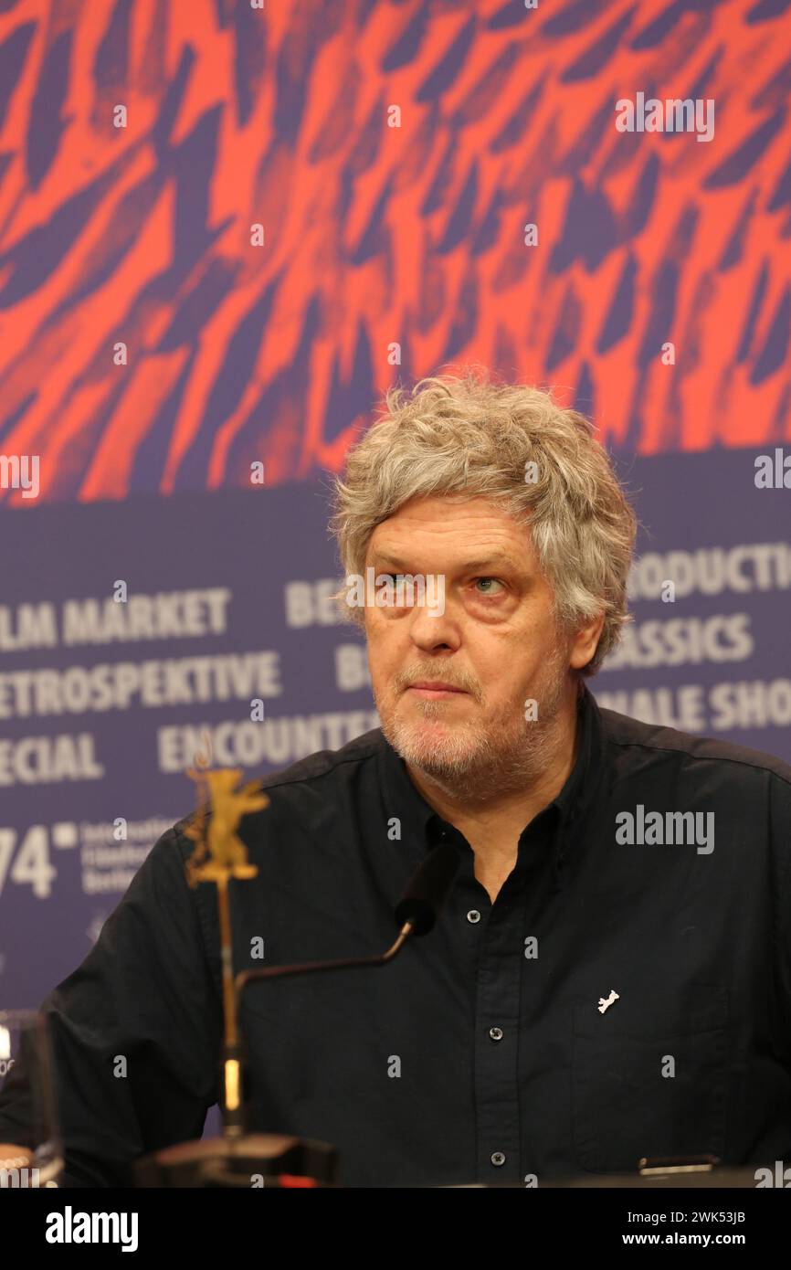 Berlin, Germany, 18th February 2024, Director, Screenwriter, Producer, Matthias Glasner at the press conference for the film Dying (Sterben) at the 74th Berlinale International Film Festival. Photo Credit: Doreen Kennedy / Alamy Live News. Stock Photo