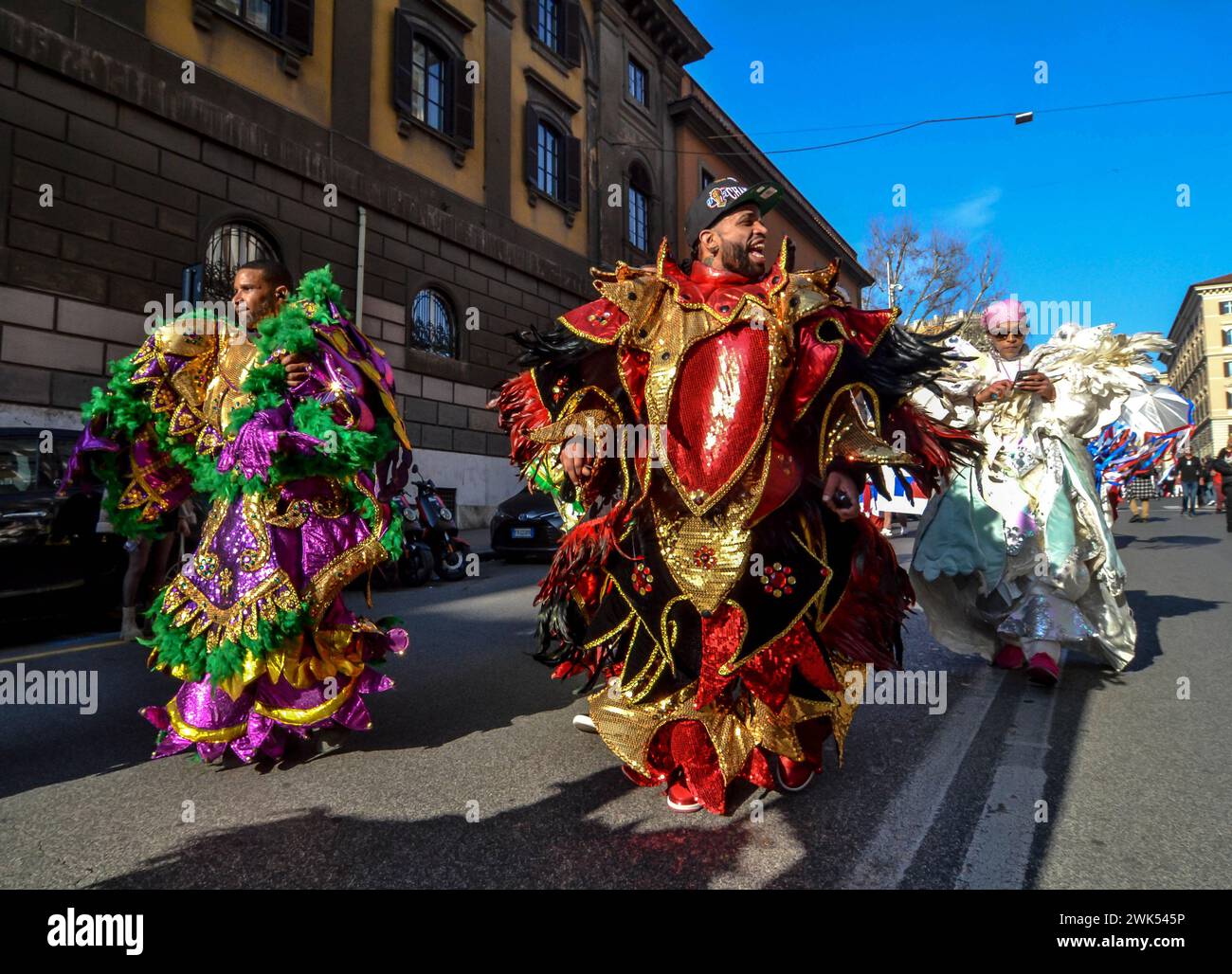 Parade In Rome Rome, Italy, Italy. 18th Feb, 2024. Parade in the center of Rome called ...