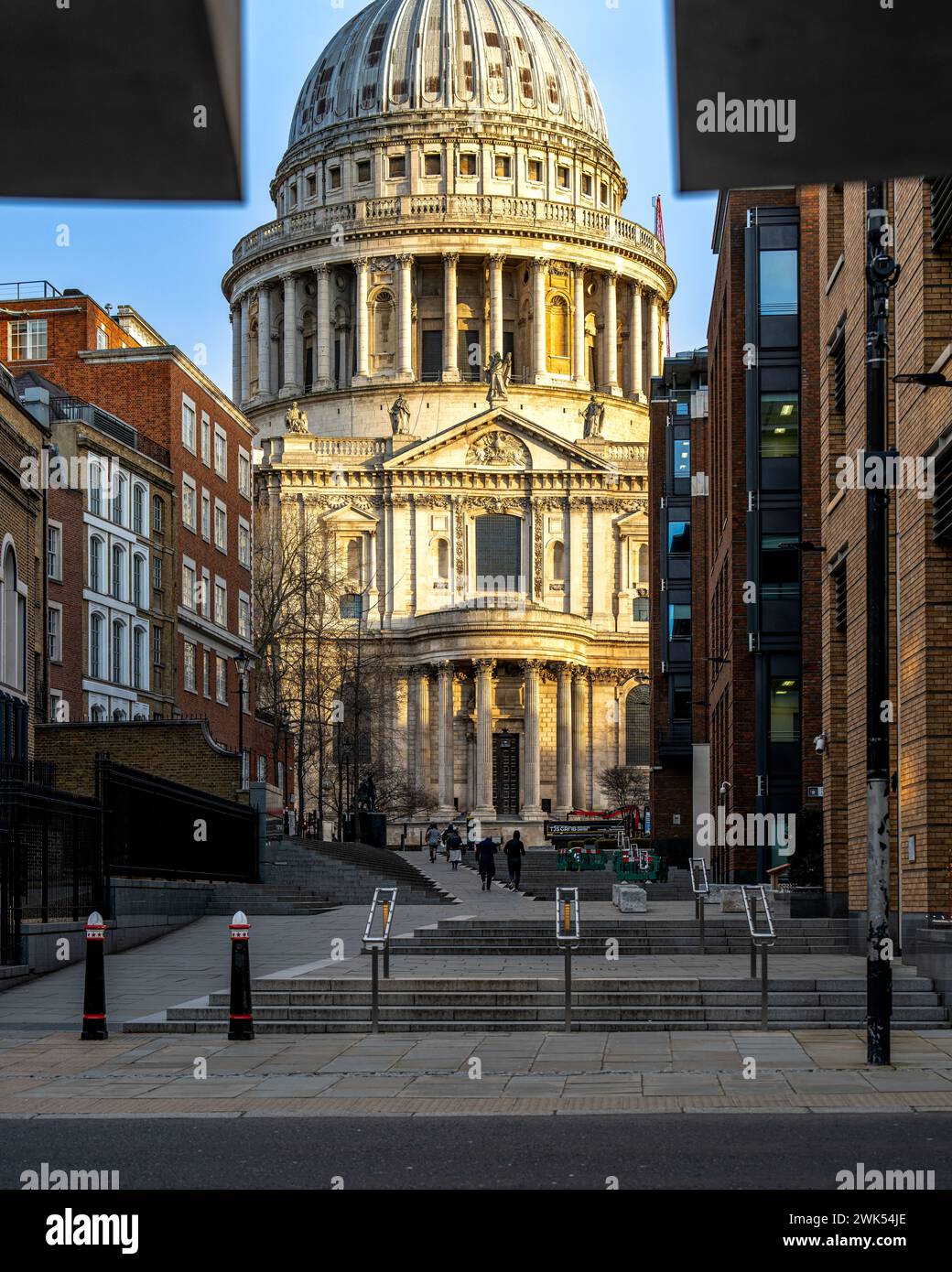 A stunning view of St. Paul's Cathedral in the morning Stock Photo