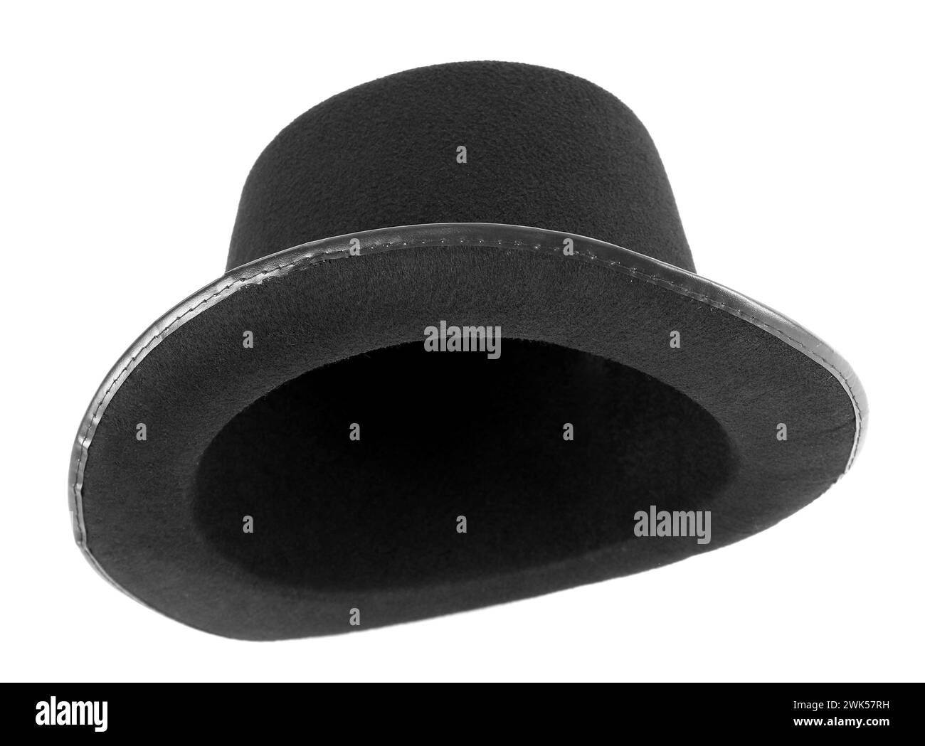 Black magician top hat isolated on white Stock Photo - Alamy