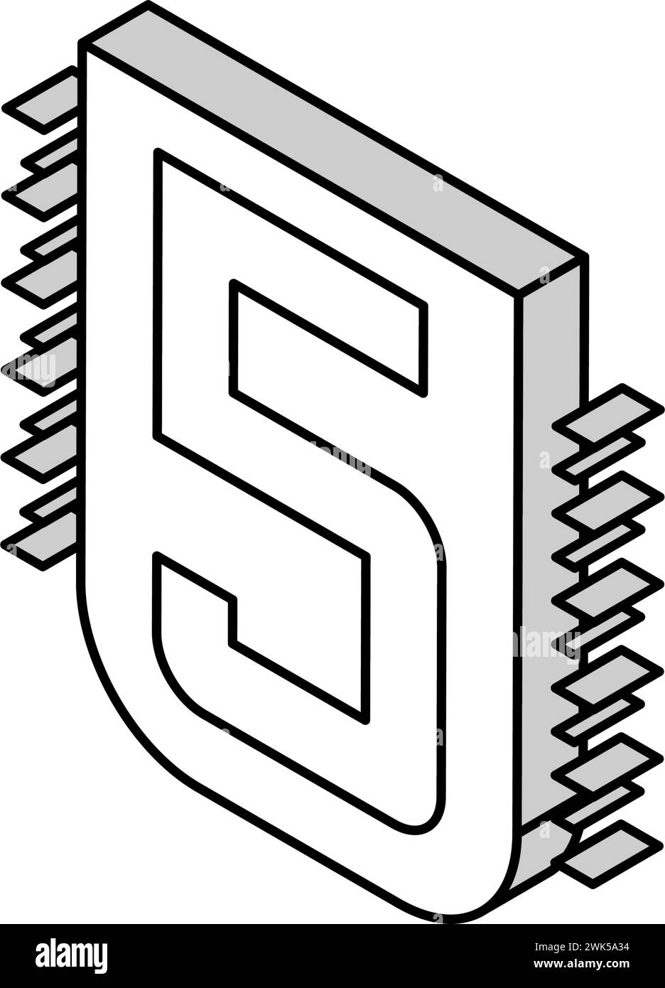 five number isometric icon vector illustration Stock Vector Image & Art ...