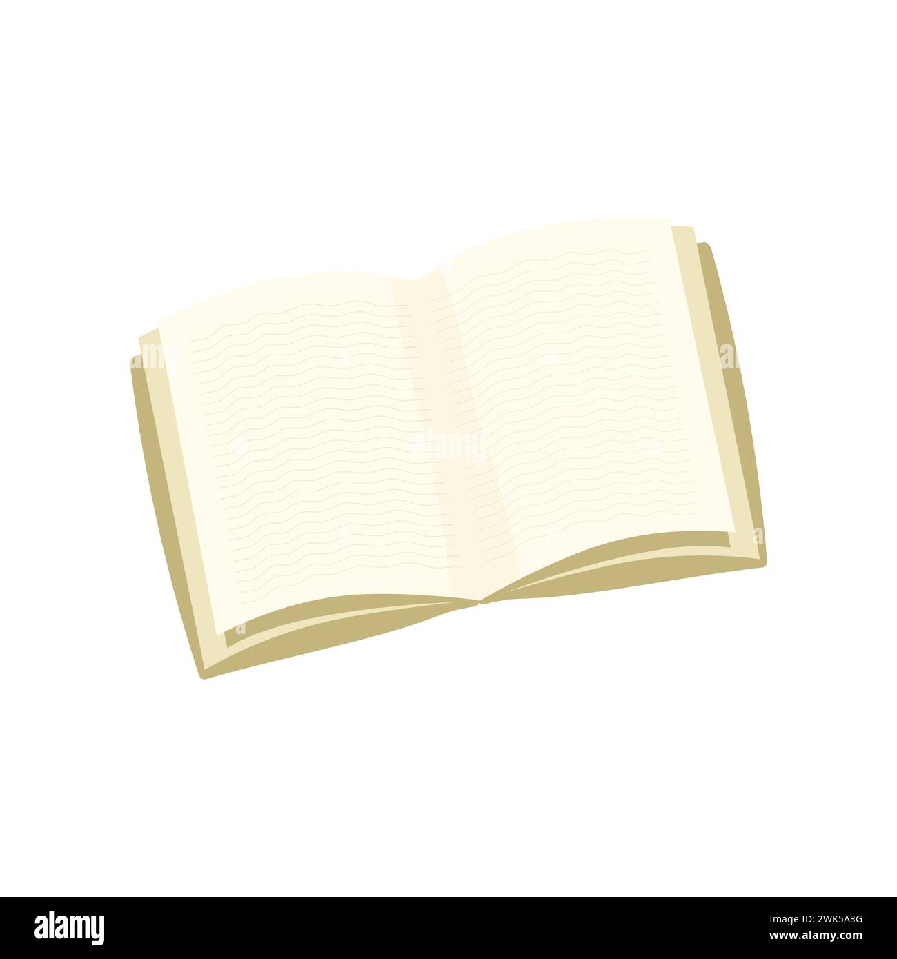 opened book, reading. vector illustration isolated on white background wow Stock Vector