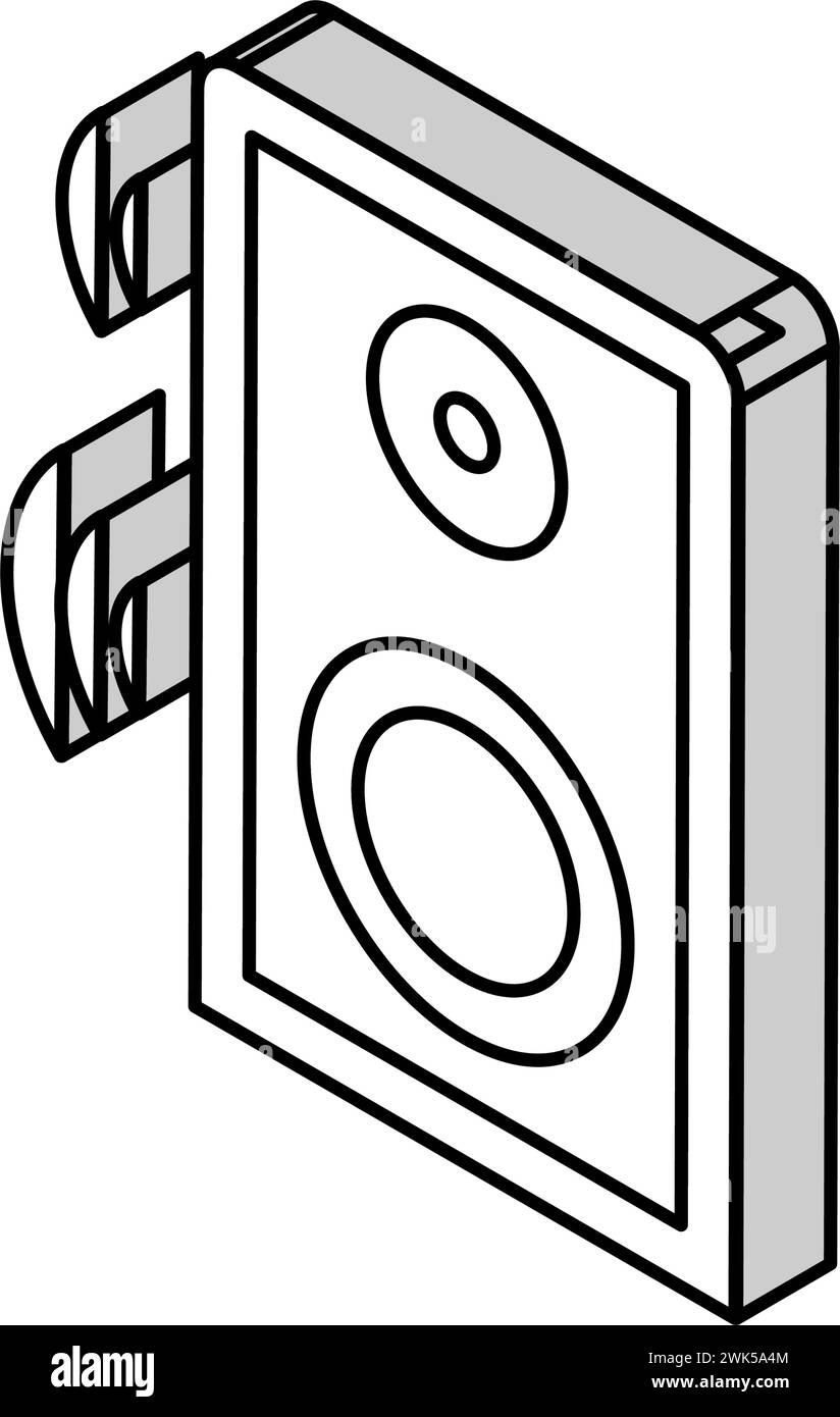 dynamic speaker isometric icon vector illustration Stock Vector Image ...