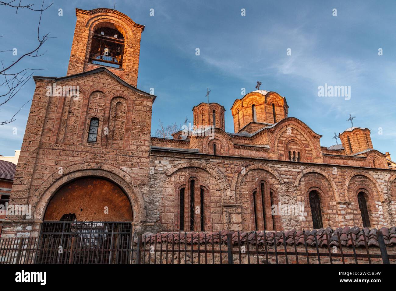 Our Lady of Ljevis is a 14th century Serbian Orthodox church in Prizren, Kosovo. Since 2006, the church is part of the UNESCO World Heritage Site. Stock Photo