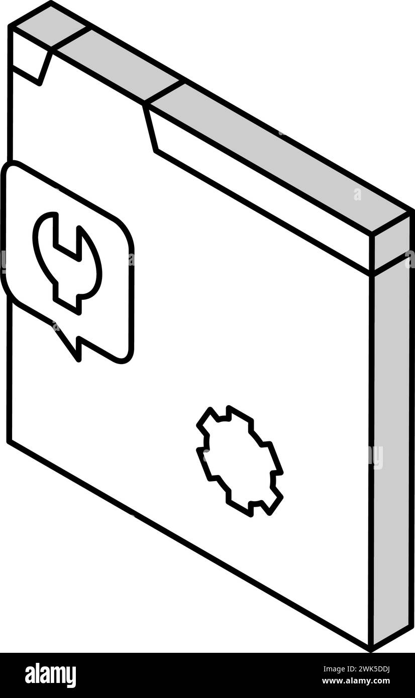 settings instruction isometric icon vector illustration Stock Vector ...