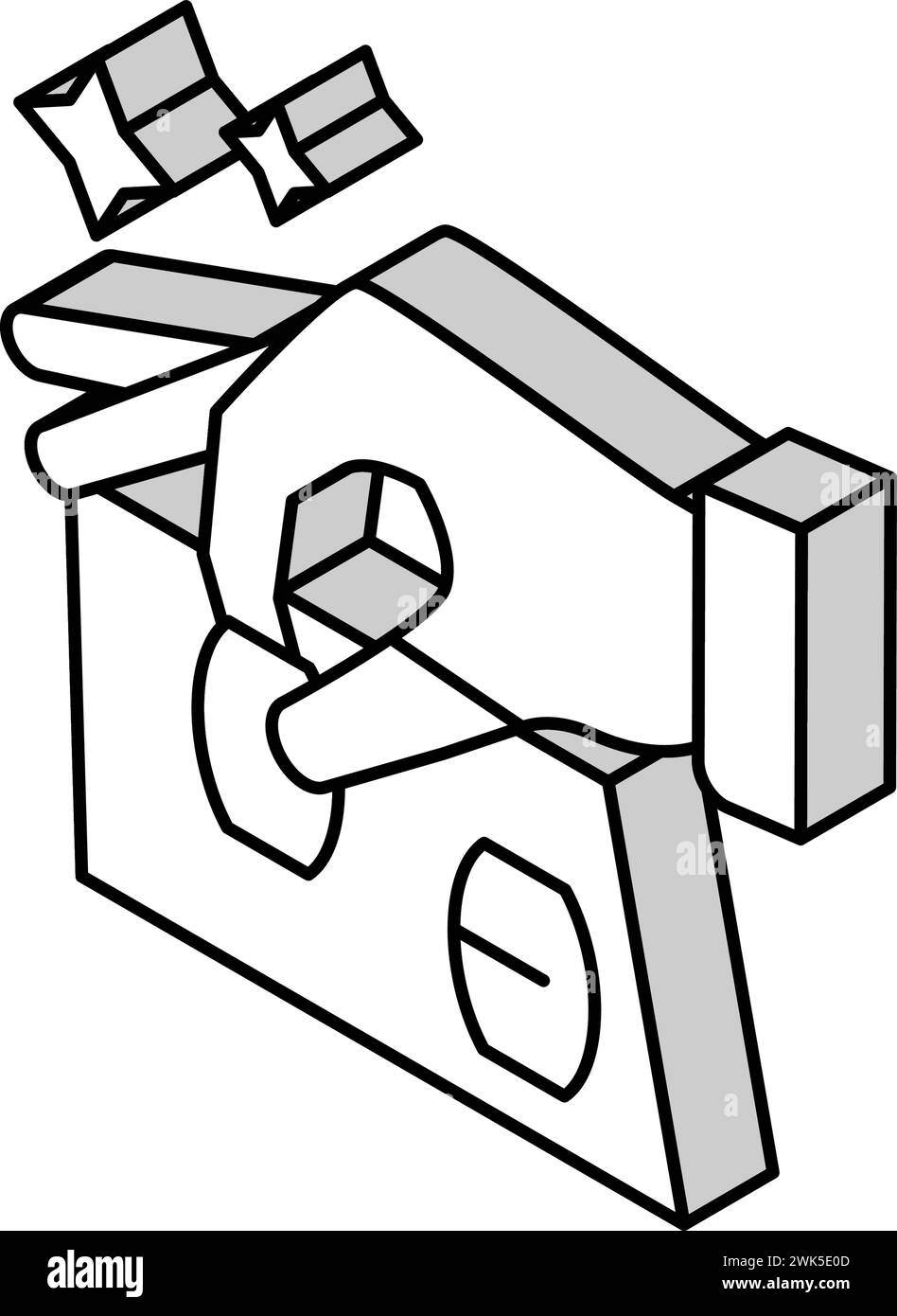 gamer putting lotto barrels on card numbers isometric icon vector