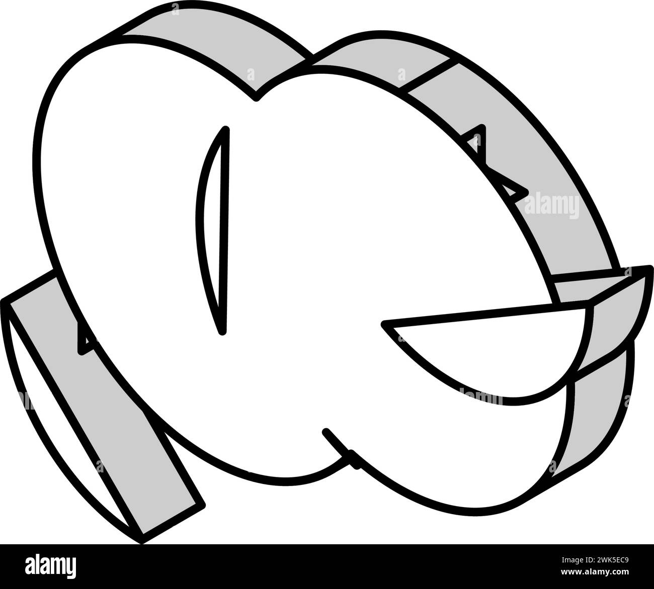 chemical compound hydrogen isometric icon vector illustration Stock